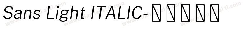 Sans Light ITALIC字体转换